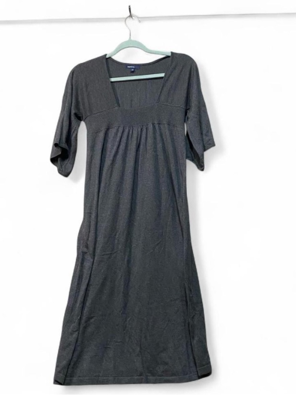 Gap Maternity Charcoal Gray Knit Midi Dress | Size Small